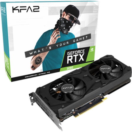 Видеокарта KFA2 GeForce RTX 3060 12288Mb, 1-Click OC 12G (36NOL7MD1VOK) HDMI, 3xDP, Ret