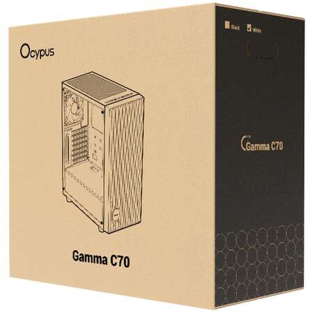 Корпус ATX Miditower Ocypus Gamma C70 WH ARGB White