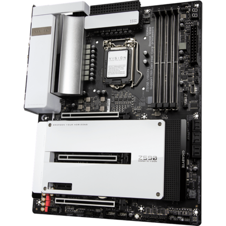 Материнская плата Gigabyte Z590 Vision D Z590 Socket-1200 4xDDR4, 6xSATA3, RAID, 3xM.2, 3xPCI-E16x, 6xUSB3.2, 2xUSB3.2 Type C(Thunderbolt), HDMI,DPin, WiFi, 2xGlan, ATX