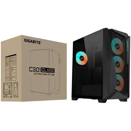 Корпус ATX Miditower Gigabyte C301G Black