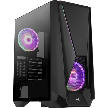 Корпус ATX Miditower AeroCool Visor-G-BK-v1 Black