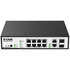 Коммутатор D-Link DES-1100-10P/A1A, управляемый 8xLAN, 2xGLAN