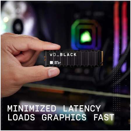 Внутренний SSD-накопитель 8000Gb Western Digital Black SN850X with Heat Spreader (WDS800T2XHE) M.2 2280 PCIe NVMe 4.0 x4