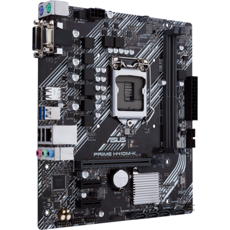 Материнская плата ASUS Prime H410M-K H410 Socket-1200 2xDDR4, 4xSATA3, 1xPCI-E16x, 2xUSB3.2, D-Sub, DVI-D, Glan, mATX