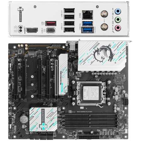 Материнская плата MSI B840 Gaming Plus WiFi Socket-AM5 AMD B840 4xDDR5, 4xSATA3, RAID, 2xM.2, 5xPCI-E16x, 3xUSB3.2, 1xUSB3.2 Type C, HDMI, WiFi, 2.5Glan, ATX Ret