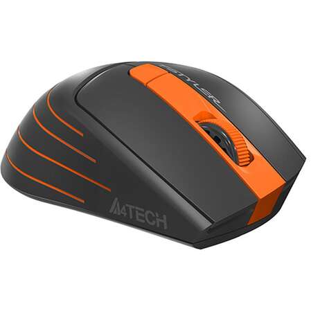 Мышь беспроводная A4Tech Fstyler FG30S Grey/Orange silent Wireless