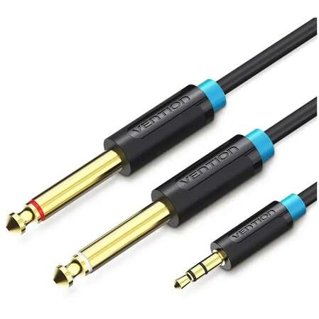 Кабель Jack3.5 (M)- Jack6.5 (M) 1m Vention (BACBF) черный