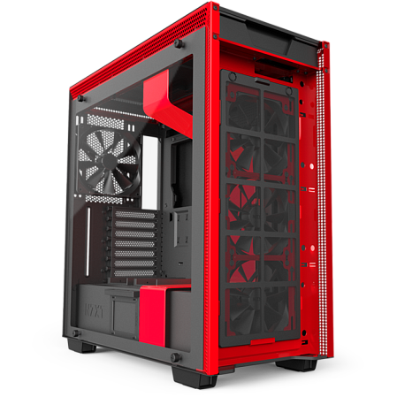Корпус ATX Miditower NZXT H700i Smart CA-H700W-BR Black/Red