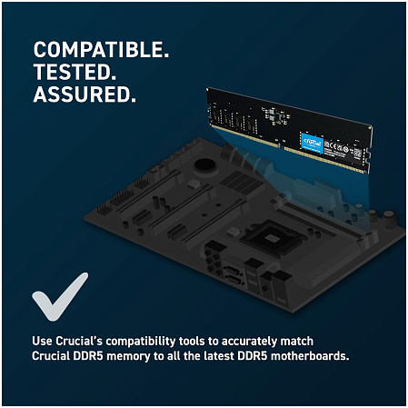 Модуль памяти DIMM 32Gb DDR5 PC44800 5600MHz Crucial (CT32G56C46U5)