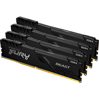 Модуль памяти DIMM 32Gb 4х8Gb DDR4 PC25600 3200MHz Kingston Fury Beast Black (KF432C16BBK4/32)