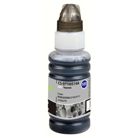 Чернила Cactus CS-EPT00S14A 103BK C13T00S14A черный 70мл для Epson L1110 Ecotank/L3100/L3101/L3110/L3150/L3151
