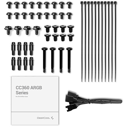 Корпус MicroATX Minitower Deepcool CC360 ARGB черный