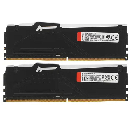 Модуль памяти DIMM 64Gb 2х32Gb DDR5 PC44800 5600MHz Kingston Fury Beast RGB Black (KF556C40BBAK2/64)