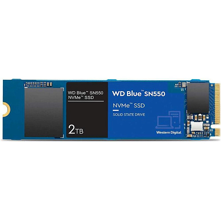 Внутренний SSD-накопитель 2000Gb Western Digital Blue SN550 (WDS100T2B0C) M.2 PCIe NVMe 3.0 x4