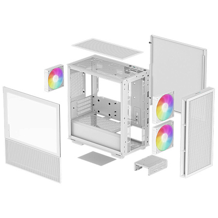 Корпус MicroATX Minitower Deepcool CH360 WH белый