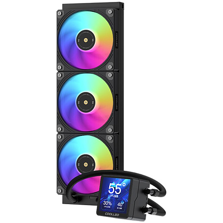Система водяного охлаждения Coolleo ICE GOD LCD BK 360 ARGB Black (ICE-GOD-LCD-BK) S115x/1200/1700/1851, AM4/AM5