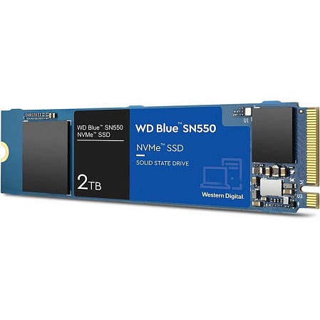 Внутренний SSD-накопитель 2000Gb Western Digital Blue SN550 (WDS100T2B0C) M.2 PCIe NVMe 3.0 x4