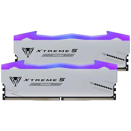 Модуль памяти DIMM 48Gb 2х24Gb DDR5 PC48000 6000MHz Patriot Memory Viper Xtreme 5 RGB Mpower White (PVXR548G60C30KM)