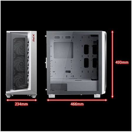 Корпус ATX Miditower XPG Cruiser White