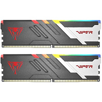 Модуль памяти DIMM 32Gb 2х16Gb DDR5 PC51200 6400MHz Patriot Memory Venom RGB Black (PVVR532G640C32K)