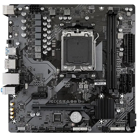 Материнская плата Gigabyte A620M H Socket-AM5 AMD A620 2xDDR5, 4xSATA3, RAID, 1xM.2, 1xPCI-E16x, 2xUSB3.2, DP, HDMI, Glan, mATX Ret