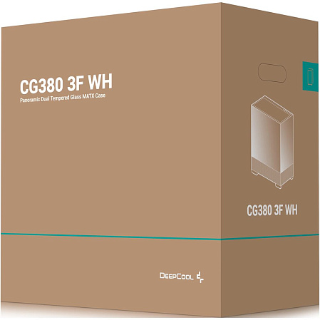 Корпус MicroATX Minitower Deepcool CG380 3F WH белый