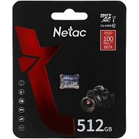 Карта памяти Micro SecureDigital 512Gb Netac SDXC class 10 (NT02P500ULT-512G-S)