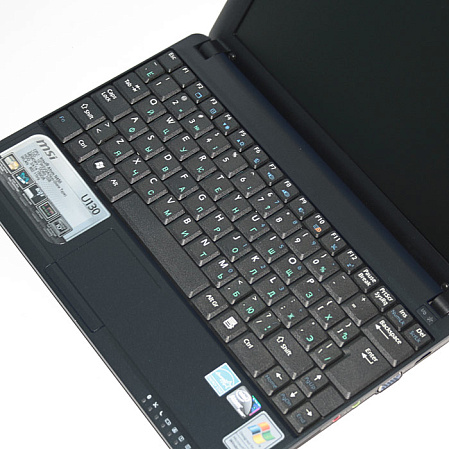 Нетбук MSI Wind U130-806RU Atom N450/1Gb/160Gb/Cam/WF/Win XP/10" Black 2200mAh cell