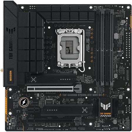 Материнская плата ASUS TUF Gaming B760M-BTF WiFi D4 B760 Socket-1700 4xDDR4, 4xSATA3, RAID, 3xM.2, 2xPCI-E16x, 3xUSB3.2, 3xUSB3.2 Type C, DP, HDMI, 2.5Glan, mATX