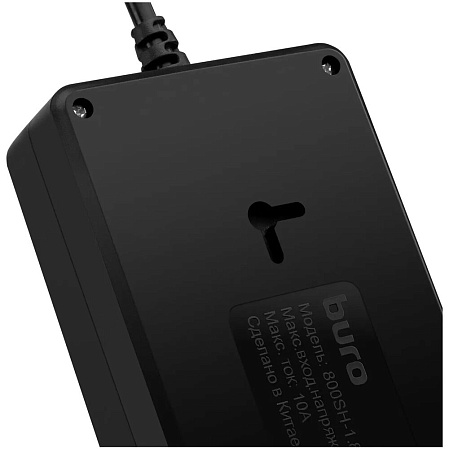 Сетевой фильтр BURO 800SH-1.8-B 8 розеток 1.8м черный