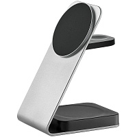 Беспроводная зарядная панель 3 в 1 Для IPhone, Apple Watch, Airpods uBear Level Ultra Qi2 25W Grey