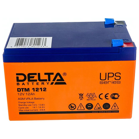 Батарея Delta DTM 1212, 12V  12Ah (Battary replacement APC rbc4, rbc6 151мм/98мм/101мм)