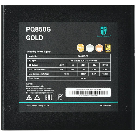 Блок питания 850W Deepcool Gamerstorm PQ850G