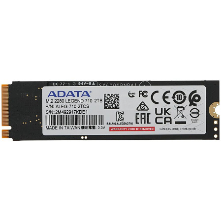 Внутренний SSD-накопитель 2048Gb A-Data Legend 710 ALEG-710-2TCS M.2 2280 PCIe NVMe 3.0 x4