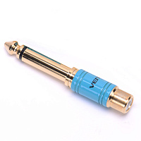 Переходник 6.3 мм Jack (f) - RCA (m) Vention VDD-C03