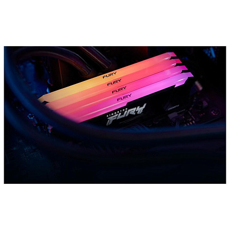 Модуль памяти DIMM 16Gb 2х8Gb DDR4 PC25600 3200MHz Kingston Fury Beast RGB Black (KF432C16BB2AK2/16)