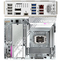 Материнская плата Gigabyte B860 AORUS Elite WIFI7 Ice B860 Soc-1851 4xDDR5, 4xSATA3, RAID, 3хM.2, 3xPCI-E16x, 6xUSB3.2, 1xUSB3.2 Type C, DP, HDMI, WiFi, 2.5Glan, ATX