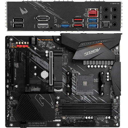 Материнская плата Gigabyte B550 AORUS Elite V2 Socket-AM4 AMD B550 4xDDR4, 4xSATA3, RAID, 2xM.2, 3xPCI-E16x, 6xUSB3.2, DP, HDMI, Glan, ATX Ret