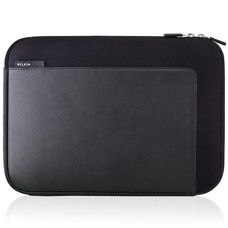 15" Папка Belkin F8N251EABLK Neoprene/Leather, Black