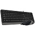 Клавиатура+мышь A4Tech Fstyler F1010 Black/Grey