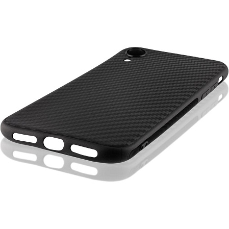 Чехол для Apple iPhone Xr Brosco Carbone, накладка, черный