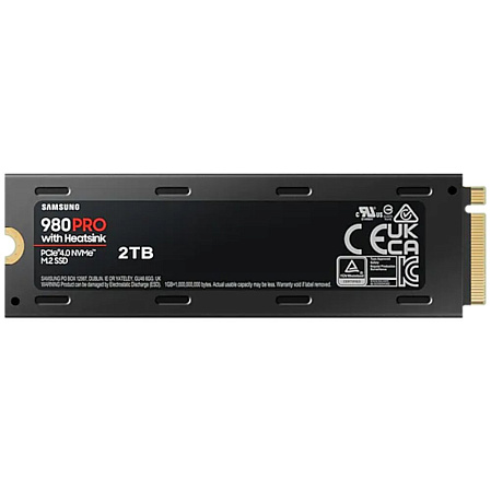 Внутренний SSD-накопитель 2000Gb Samsung 980 Pro с радиатором (MZ-V8P2T0CW) M.2 2280 PCI-E 4.0 x4