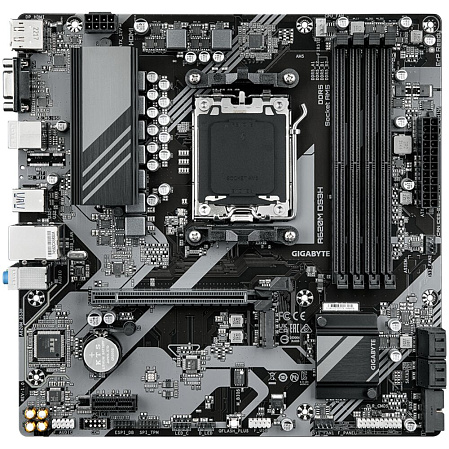 Материнская плата Gigabyte A620M DS3H  Socket-AM5 AMD A620 4xDDR5, 4xSATA3, RAID, 1xM.2, 1xPCI-E16x, 1xUSB3.2, 1xUSB3.2 Type C, D-Sub, DP, HDMI, Glan, mATX Ret