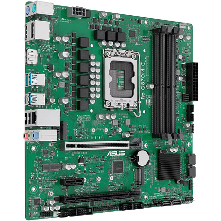 Материнская плата ASUS Pro Q870M-C-CSM Q870 Soc-1851 4xDDR5, 4xSATA3, RAID, 2хM.2, 2xPCI-E16x, 3xUSB3.2, 1xUSB3.2 Type C, DP, HDMI, Glan, mATX