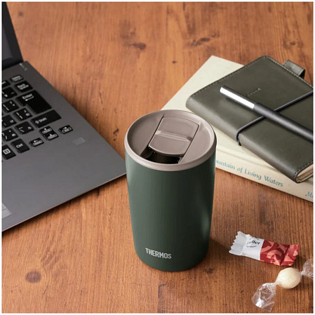 THERMOS Термокружка JDP-401 FG, хаки, 0,4 л.