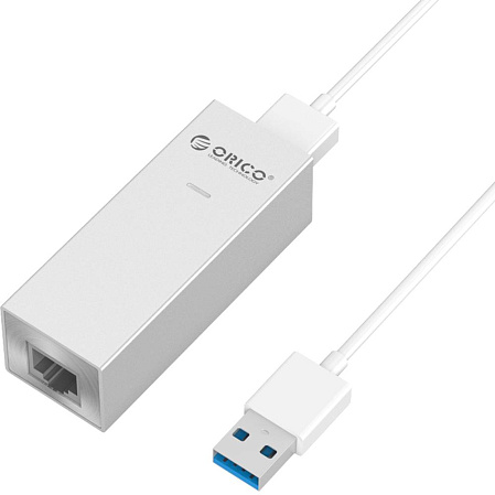 Адаптер USB3.0 - RJ45 (1Gbps) Orico ASL-U3 серебристый