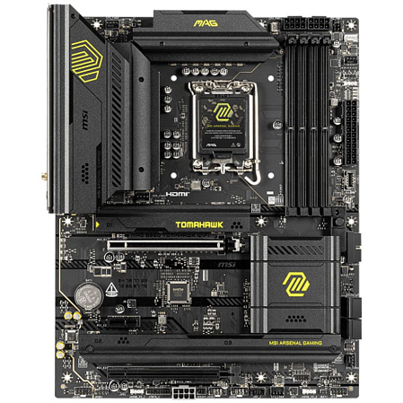 Материнская плата MSI MAG B860 Tomahawk WiFi B860 Soc-1851 4xDDR5, 4xSATA3, RAID, 3хM.2, 2xPCI-E16x, 4xUSB3.2, 2xUSB3.2 Type C, DP, HDMI, WiFi, 5Glan, ATX