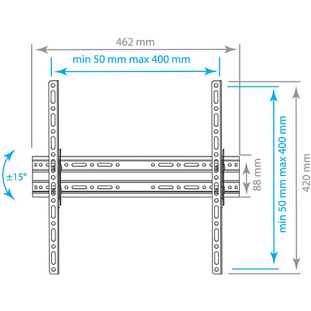 Кронштейн наклонный Arm Media PLASMA-4 new 26-55' до 50кг Vesa до 400x400