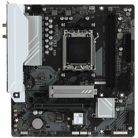 Материнская плата Gigabyte B650M Gaming WIFI6 Socket-AM5 AMD B650 2xDDR5, 4xSATA3, RAID, 1xM.2, 1xPCI-E16x, 2xUSB3.2, D-Sub, HDMI, WiFi, 2.5Glan, mATX Ret