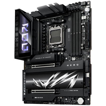 Материнская плата ASUS ROG Crosshair X870E Hero X870E Socket AM5 4xDDR5, 4xSATA3, RAID, 5xM.2, 2xPCI-E16x, 6xUSB3.2, 4xUSB3.2 Type C, DP, HDMI, WiFi, 5Glan, ATX
